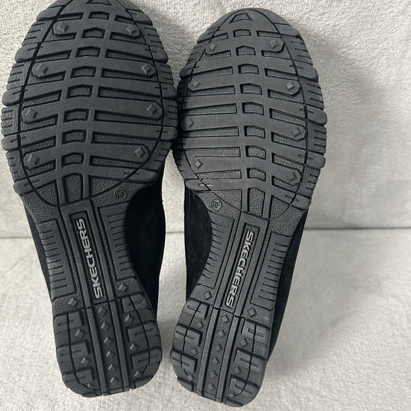 Skechers Leather Loafers Shoes Women's 9.5 Black Wayfarer Relaxed Fit Low 44727 - Picture 6 of 9